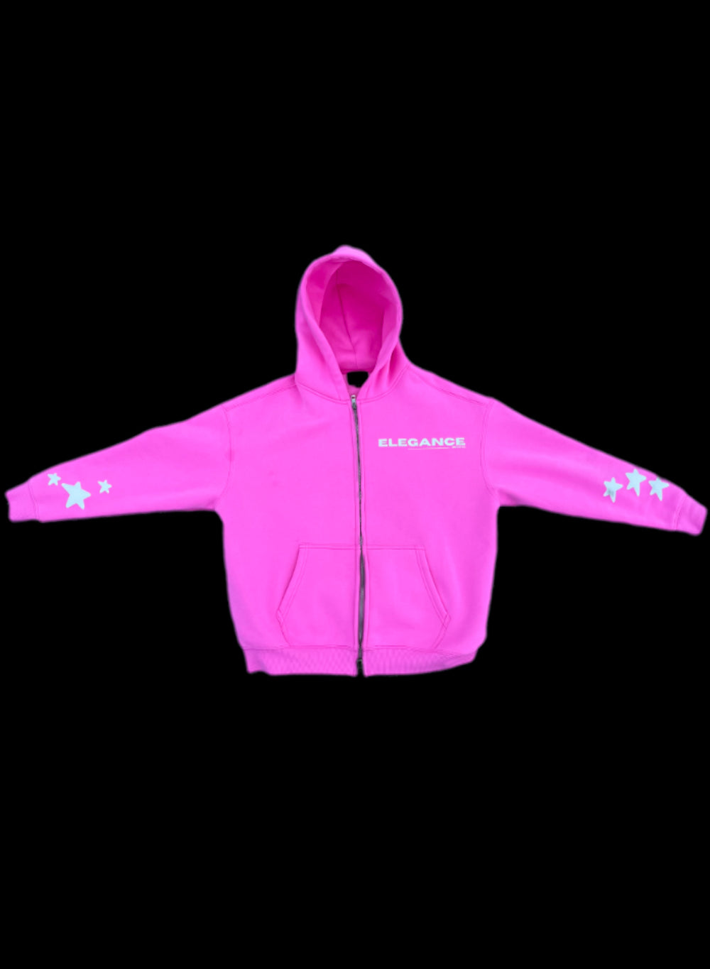 Pink double zip hoodies